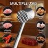 Stainless Steel Meat Tenderizer Hammer – Heavy Duty One-Piece Design,
