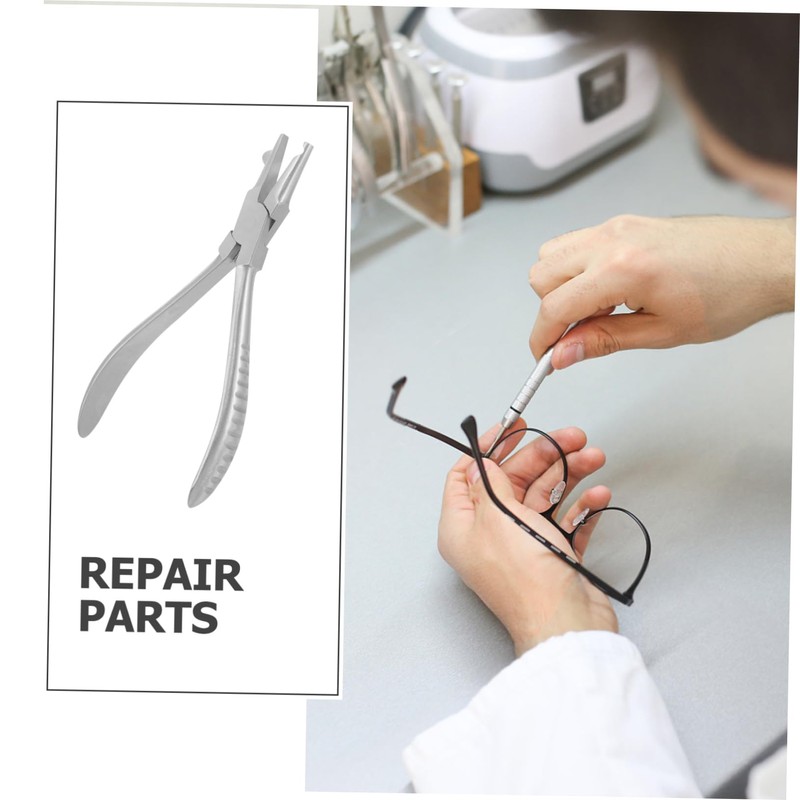 TEHAUX Eyeglass Repair Plier Stainless Steel Nose Pad Adjustment Tool