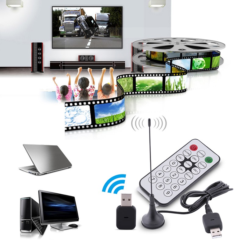 USB Digital TV Receiver Tuner Stick Dongle OSD MPEG‑2 MPEG‑4