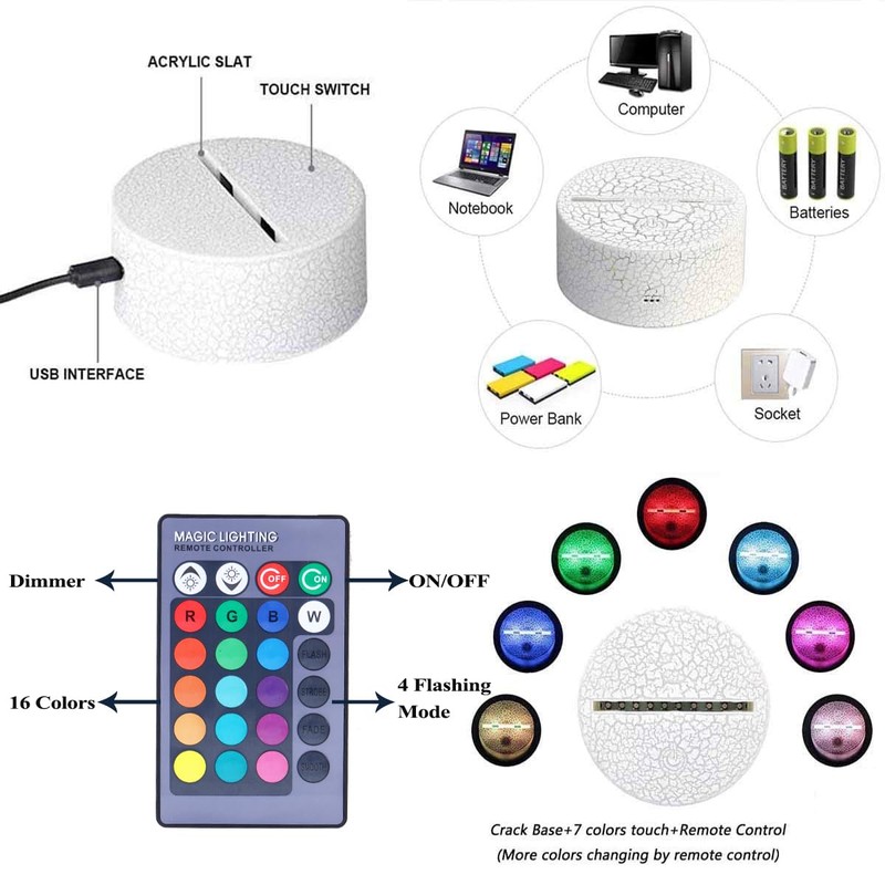 POSSHE Phoenix Night Light, Phoenix 3D Illusion Lamp, Phoenix Stuff