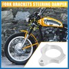 A ABSOPRO CNC Fork Brackets Steering Damper Mounting Clamp Universal