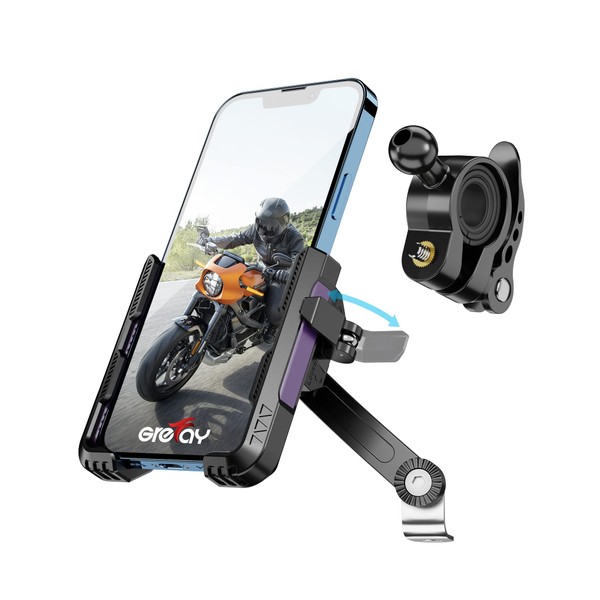 Grefay Soporte para teléfono móvil para Motocicleta, Soporte para Manillar