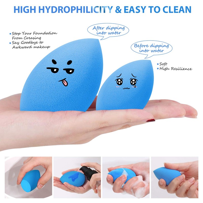 Larbois 3-Pack Blender Beauty Foundation Blending Sponge, Professional Beauty Makeup