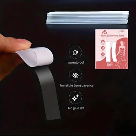 160 Strips Body and Clothing Tape Clear Double-Sided Tape for Clothes,Double Sided fabric Tape,Dress Tape-Strong Hold, Skin-Safe