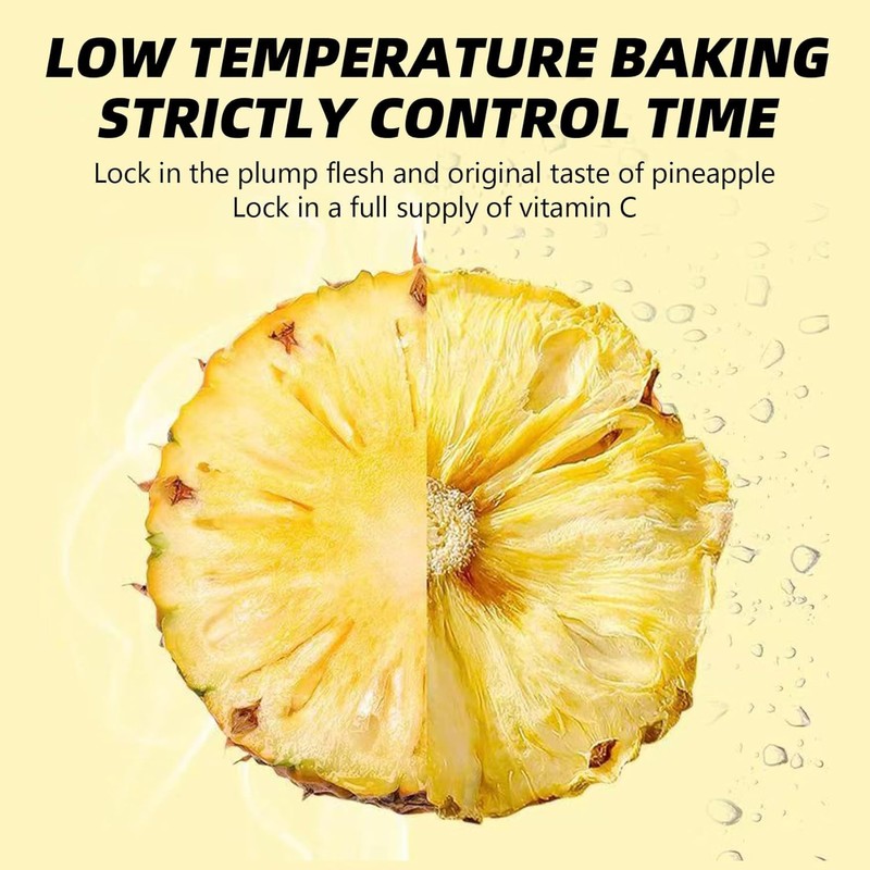Dried Pineapple Dehydrated Slices Cocktail Garnish - 250g/8.8oz Freeze Dried