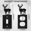 Lothee 6 Pcs Metal Bear Light Switch Cover Plate Moose