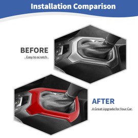 RT-TCZ para Renegade Gear Shift Panel Cover recortar, accesorios interiores rojos para Jeep Renegade 2016 2017 2018 2019 2020 2021 2022 Up