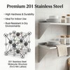 KUARBARR Stainless Steel Shelf Wall-Mounted Stainless Steel Wall Shelf 12