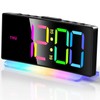 Digital Alarm Clock for Bedroom, Digital Clock with Curved Design,