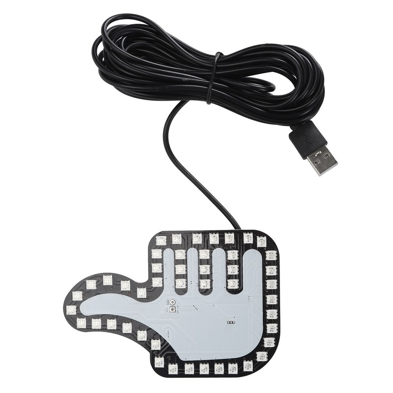 Car Hand Gesture Light LED Sign Finger Light Window Gesture