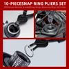 WISEUP 10-Piece Snap Ring Pliers Set, Heavy Duty Internal/External Circlip
