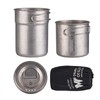 Camping Pot Set | Backpacking Stainless Steel Cookware - Portable