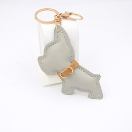 QTMY Leather Dog Keychain Keyring for Women,Purse Charms for Handbags,248 (Blue)