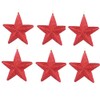 Gisela Graham Red Glitter Acrylic 3d Star Christmas Decorations, Set