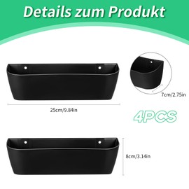 YUFFQOPC 4 Stück Schuhhalter Wand Wohnmobil,Schuhorganizer Camping mit Selbstklebend und Bohren,schuhhalter wandmontage Schwarz für Wohnmobil,Camping,Badezimmer,Wohnzimmer