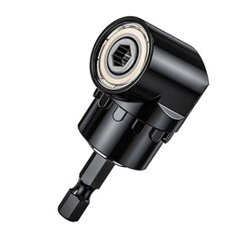 105° Angle Wrench, Black 1/4 Inch Hexagonal Bit Cordless Screwdriver Angle Drill Attachment, Multifunctional Angle Drill, Universal Metal Angle Wrench Attachment, for Drilling Narrow Spaces