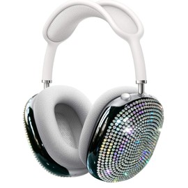 Teazgopx Bling Rhinestone Case for AirPods Max 2 Headphones,Glitter Sparkle Hand Glued Diamond Case Fashion Luxury Shiny Crystal Hard Cover for AirPods Max 2/1 (2026/2024/2020)