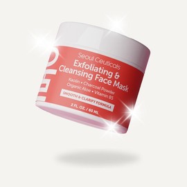 Exfoliating & Cleansing Face Mask – Deep Pore Detox, Brightens Skin, Removes Impurities, Smooths Texture – Natural Skincare for All Skin Types
