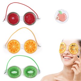 3 Stück Gel Augenmaske Kühlend, Augen Kühlpads, Gel Kühlpads für Kinder, Kalt Warm Kompresse, Kühlbrille für Augenringe Geschwollene Augenermüdung Lindern Migräne (Round)