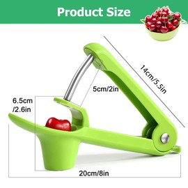 Kirschentkerner Edelstahl, Kirschkernentferner, Kirschenentkerner, Kirschentsteiner, Entkerner Kirschen, Entsteiner Kirschen, Kirschen Entkerner, Für Schnell Entfernen Früchtsteinen(Grün)