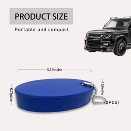 Gasedin 2 PCS Floating Boating Key Chain, Foam Floating Keychain, Oval Floating Keychain for Boating Fishing and Sailing (Blue)