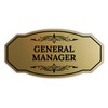 Signs ByLITA Victorian General Manager Graphic Sign (Brushed Gold) -