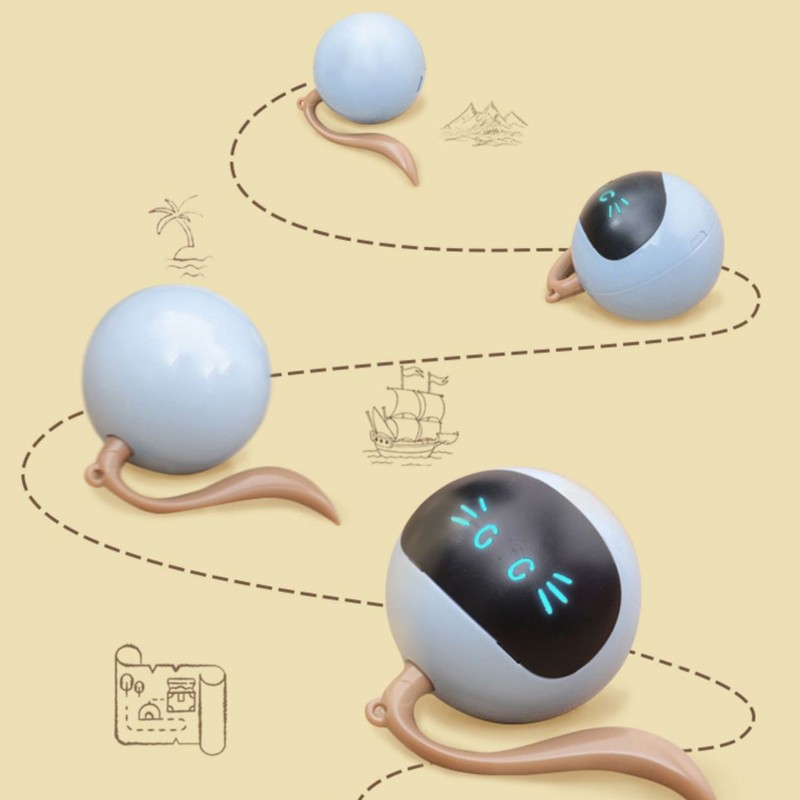 Cat Active Rolling Ball Colourful Light Circularly Charging Electric Automatic