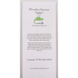 Wooden Splits for Rolling Natural Incense Sticks (50 Sticks)