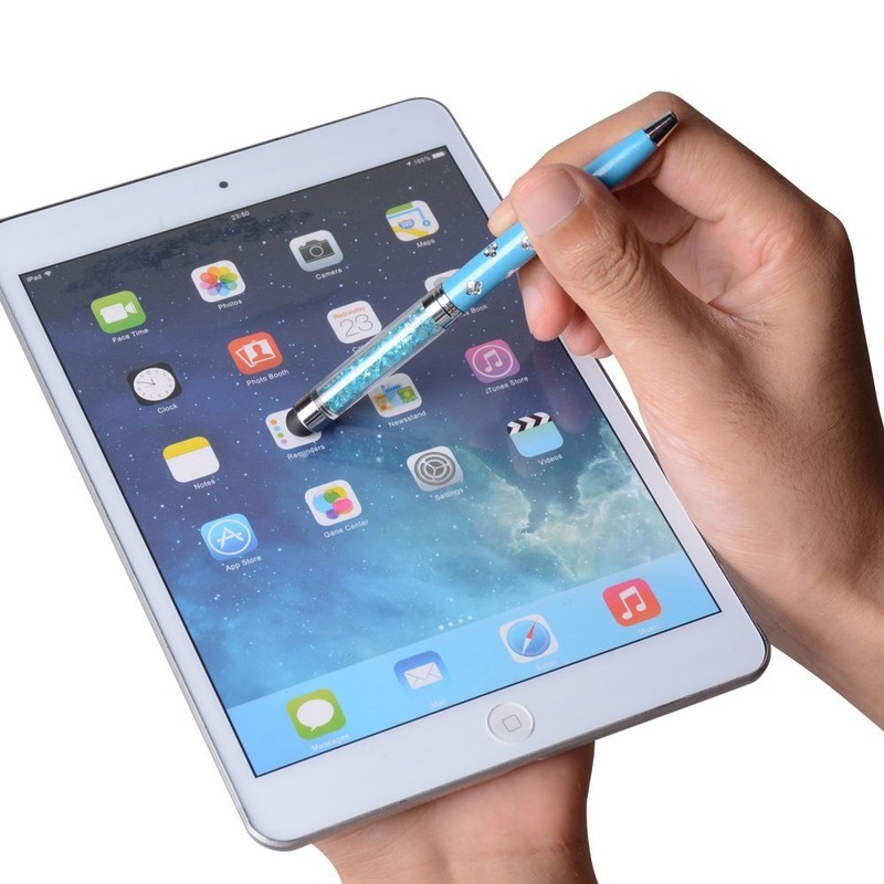 QUALITY 2-in-1 Capacitive Touchscreen Stylus and Ballpoint Pen with Crystals.