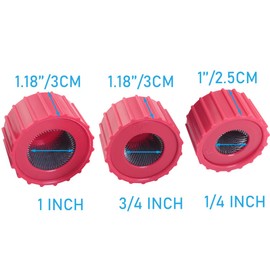 WHYHKJ 3PCS Copper Pipe Brush Plumbing Heater Cleaning Brush 1/2 3/4 1 inch Each Welding Pipe Wire Brush Deburring Copper Pipe Cleaning Brush for Metal Mechanical Steel Pipe Descaling Polishing