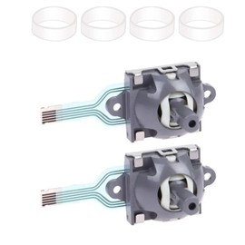 TGDPLUE 2 Pack Joystick Analog Replacement for ROG Ally, Precision Gaming Controller Replacement Stick for ROG Ally GPD Win 3 Windows 10 Handheld Gaming System with Joyticks Protector Rings