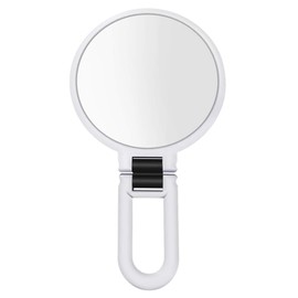 JewelryWe 15X Magnifying Mirror Dual Sided Portable Mirror Folding Rotatable Makeup Mirror with Handheld/Stand, for Bathroom, Tabletop, and Traveling, for Mother's Day