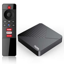 Android TV Box 13.0, RUPA 8K Smart TV Box with Voice Remote, 4GB RAM 32GB ROM, Dual WiFi/WiFi6/BT5.0, 8K HD, HDR10, YouTube, Support Video and Audio