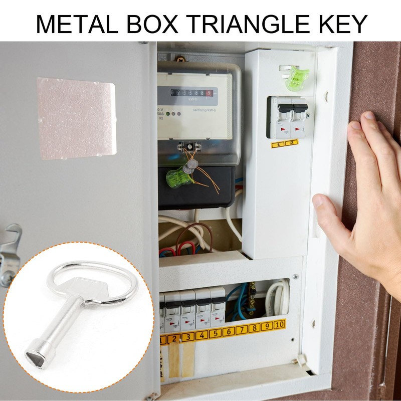 Sourcingmap Drawer Cabinet Security 9x8mm Triangle Spanner Key 68mm Long