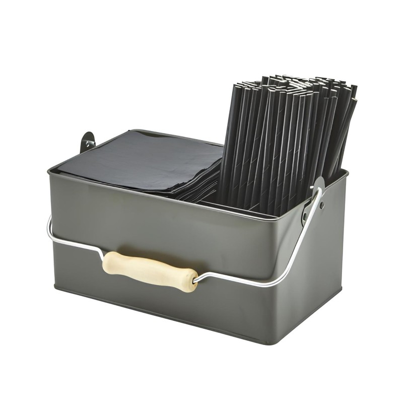 Genware Table Caddy Dark Olive 24.5 x 15.5 x 12.5cm,