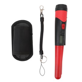 Metal Detector Pinpointer Handheld with LCD Display High Sensitivity Portable Pinpointing Finder for Camping Hiking Red