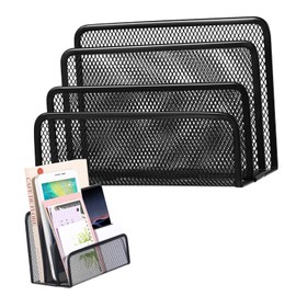 Operitacx Aufrechter Aktenorganisator Aus 4 Fächer Schreibtisch Organizer Für Briefe Zeitschriften Und Dokumente Platzsparend Und Stilvoll Ideal Für Büro Und Zuhause