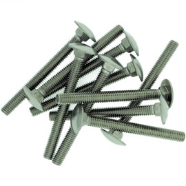 M10 (10mm x 35mm) Cup Square Carriage Bolt (Fully Threaded) - Stainless Steel (A2) (Pack of 10)