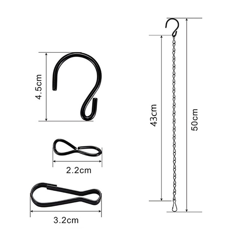 4 Pack Hanging Chain Set with Hooks for Bird Feeders,