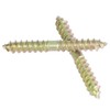 Hyuduo 10pcs Dowel Screw Iron Double Ended Screw Zinc Plating