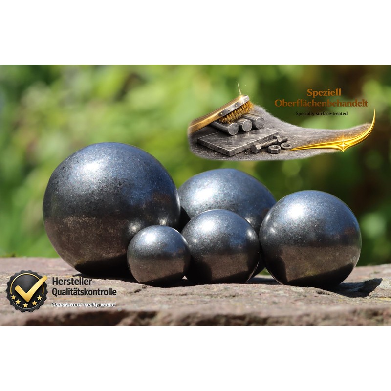 UHRIG 10 x solid iron balls, solid steel balls, each