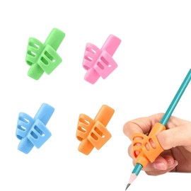 Rpanle Pencil Grips, 4 PCS Children Pencil Holder Writing Aid Grip Trainer, Ergonomic Training Pen Grip Posture Correction Tool for Kids (Multicolor)