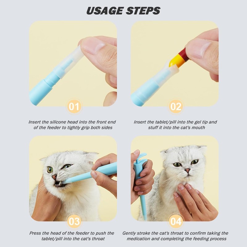 DoggKKin 2pcs Pet Pill Dispenser for Cats & Dogs -