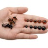 140Pcs Needle Felting Eyes 6-10mm Mini Glass Amber with Black