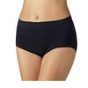 Carole Hochman Ladies' Seamless Brief, 5-Pack, Variety (Black,Nude,White,Brown, Pink, Large)