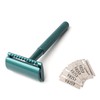 ANYMALE® Azure Edition Safety Razor - Includes 5 Astra Blades