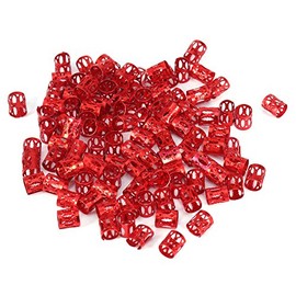 100PCS Braiding Beads Metal Cuffs,New Colorful Dreadlocks Beads Hair Braid Rings Clips Dread Locks, Rings Cuff Hair Decoration Braiding Filigree Tube 