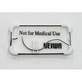 HEIWA Surgical Suture Practice 1.5 inches (38 mm) 0 Thread Included 17.7 inches (45 cm) Suture Needles 5 Pieces (Pack of Sutures) Silk Braided Silk Thread Black Silk Braided