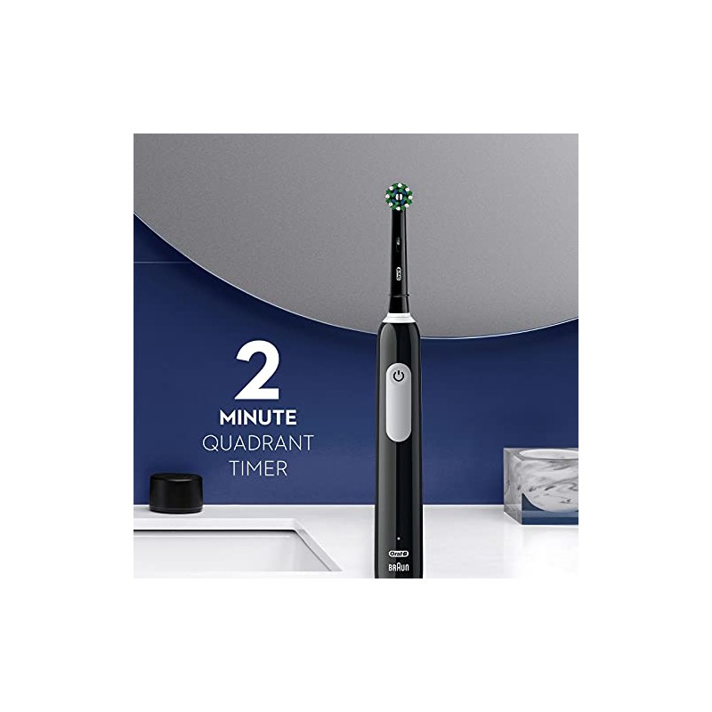 Oral-B Pro 1000 CrossAction Electric Toothbrush, Black and White, 2