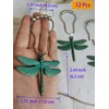Antique Green Dragonfly Shower Curtain Hooks - Decorative Shower Hooks